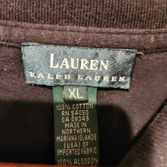 Vintage Lauren Ralph Lauren Womens Black Polo Sleeveless Blouse Size XL Preppy - Picture 3 of 9
